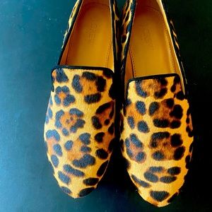 Jcrew leopard loafers - size 7.5